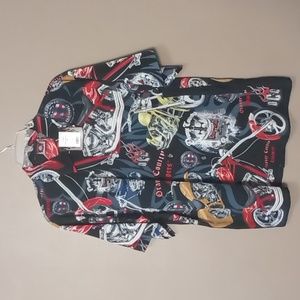 Orange County Choppers OCC Full Button Chopper Motorcycle Shirt XL NWT